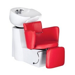 BEAUTY SYSTEM Myjnia fryzjerska LUIGI BR-3542 czerwona